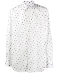 weißes Langarmhemd mit Blumenmuster von Vivienne Westwood