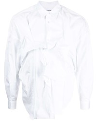 weißes Langarmhemd mit Flicken von Comme Des Garcons SHIRT