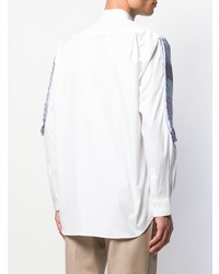 weißes Langarmhemd mit Flicken von Comme Des Garcons SHIRT