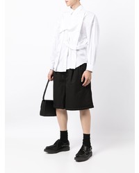 weißes Langarmhemd mit Flicken von Comme Des Garcons SHIRT