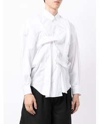 weißes Langarmhemd mit Flicken von Comme Des Garcons SHIRT