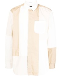 weißes Langarmhemd mit Flicken von Engineered Garments
