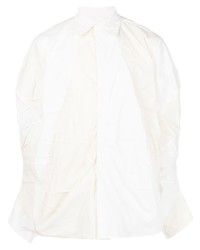 weißes Langarmhemd mit Flicken von Post Archive Faction