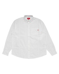 weißes Langarmhemd mit Flicken von Supreme