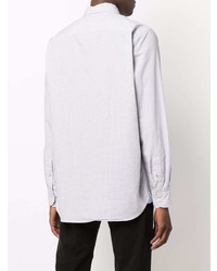 weißes Langarmhemd mit geometrischem Muster von Tommy Hilfiger
