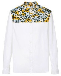weißes Langarmhemd mit Leopardenmuster von Marni