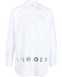 weißes Langarmhemd mit Lochstickerei von Comme Des Garcons SHIRT
