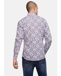 weißes Langarmhemd mit Paisley-Muster von colours & sons