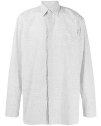 weißes Langarmhemd mit Paisley-Muster von Maison Margiela