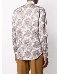 weißes Langarmhemd mit Paisley-Muster von Etro