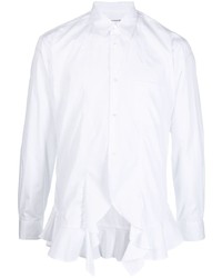 weißes Langarmhemd mit Rüschen von Comme Des Garcons SHIRT