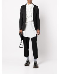 weißes Langarmhemd mit Rüschen von Comme Des Garcons Homme Plus