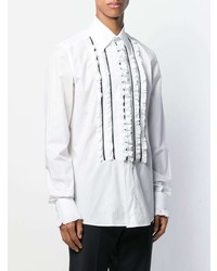 weißes Langarmhemd mit Rüschen von Dolce & Gabbana