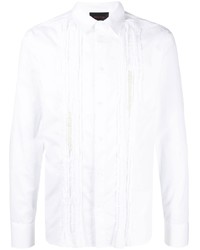 weißes Langarmhemd mit Rüschen von Simone Rocha