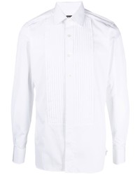 weißes Langarmhemd mit Rüschen von Tom Ford