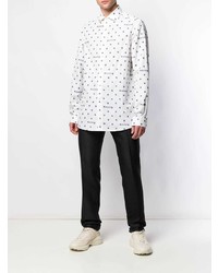 weißes Langarmhemd mit Sternenmuster von Gucci