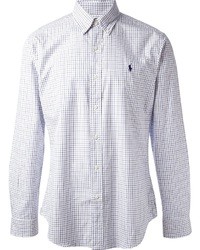 weißes Langarmhemd mit Vichy-Muster von Polo Ralph Lauren