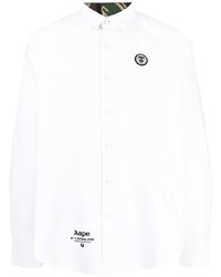 weißes Langarmhemd von AAPE BY A BATHING APE