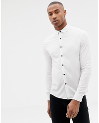 weißes Langarmhemd von ASOS DESIGN