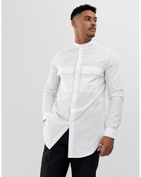 weißes Langarmhemd von ASOS DESIGN