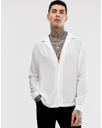 weißes Langarmhemd von ASOS DESIGN