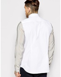 weißes Langarmhemd von Asos