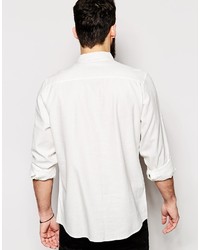 weißes Langarmhemd von Asos