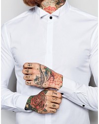 weißes Langarmhemd von Asos