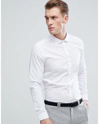 weißes Langarmhemd von Burton Menswear