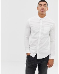 weißes Langarmhemd von Burton Menswear
