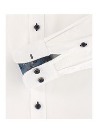 weißes Langarmhemd von Casamoda