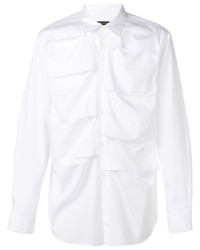 weißes Langarmhemd von Comme Des Garcons Homme Plus