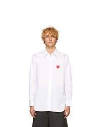 weißes Langarmhemd von Comme Des Garcons Play