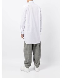 weißes Langarmhemd von Comme Des Garcons Homme Plus