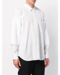 weißes Langarmhemd von Comme Des Garcons Homme Plus