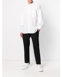 weißes Langarmhemd von Comme Des Garcons Homme Plus