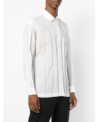 weißes Langarmhemd von Issey Miyake Men