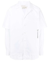 weißes Langarmhemd von Feng Chen Wang