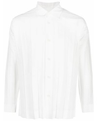 weißes Langarmhemd von Homme Plissé Issey Miyake