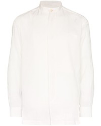 weißes Langarmhemd von Issey Miyake