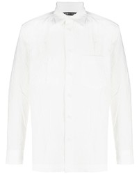 weißes Langarmhemd von Issey Miyake