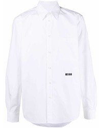 weißes Langarmhemd von MSGM