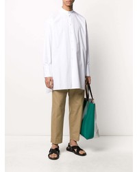 weißes Langarmhemd von Jil Sander