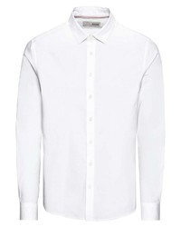 weißes Langarmhemd von Solid