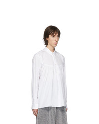 weißes Langarmhemd von Comme Des Garcons Homme Plus