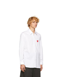 weißes Langarmhemd von Comme Des Garcons Play