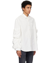 weißes Langarmhemd von R13