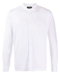 weißes Langarmhemd von Zanone