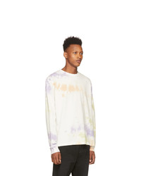 weißes Mit Batikmuster Langarmshirt von John Elliott