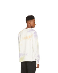 weißes Mit Batikmuster Langarmshirt von John Elliott